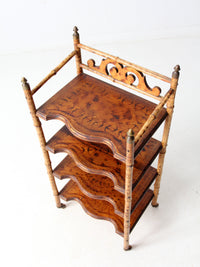 antique bamboo etagere shelf