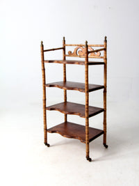 antique bamboo etagere shelf