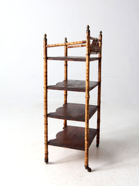 antique bamboo etagere shelf