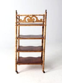antique bamboo etagere shelf