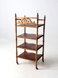 antique bamboo etagere shelf