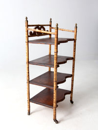 antique bamboo etagere shelf