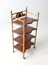 antique bamboo etagere shelf