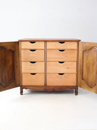 vintage French Louis XV Style cabinet with drawer interior