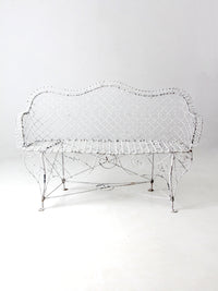 antique Victorian wire garden bench
