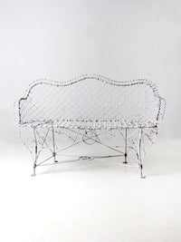 antique Victorian wire garden bench