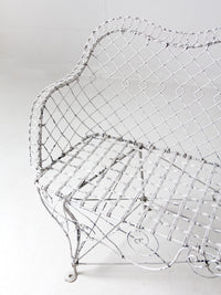 antique Victorian wire garden bench