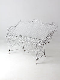 antique Victorian wire garden bench