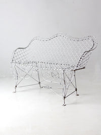antique Victorian wire garden bench