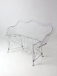 antique Victorian wire garden bench