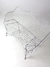 antique Victorian wire garden bench
