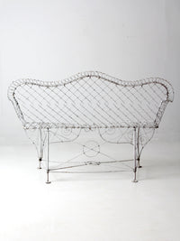 antique Victorian wire garden bench