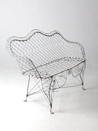antique Victorian wire garden bench