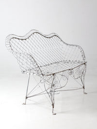 antique Victorian wire garden bench
