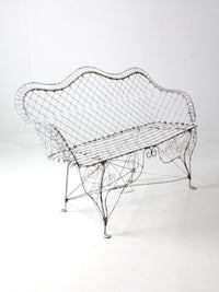 antique Victorian wire garden bench
