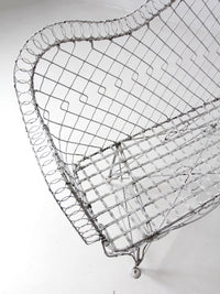 antique Victorian wire garden bench