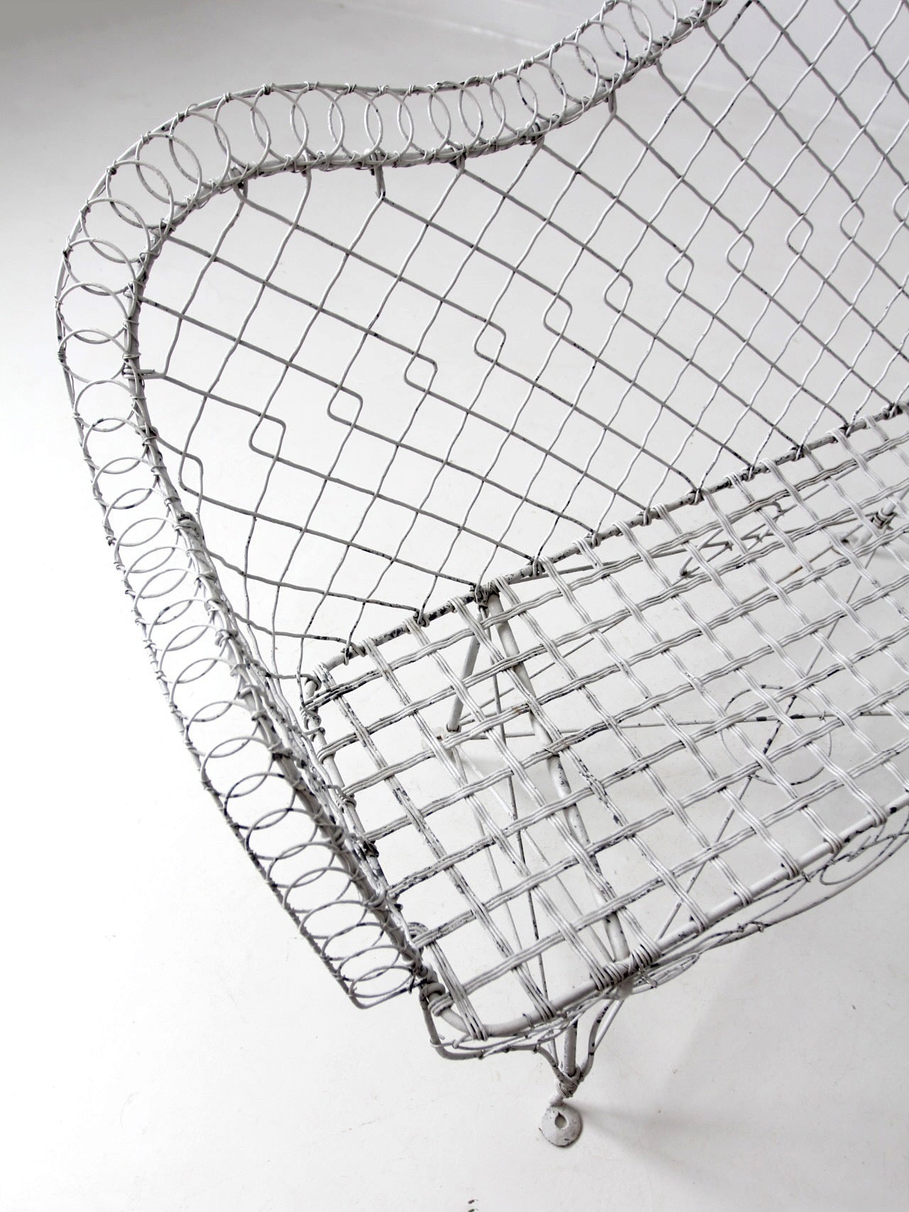 antique Victorian wire garden bench