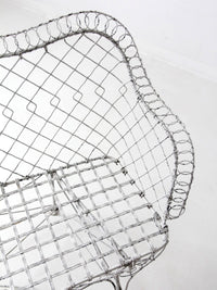 antique Victorian wire garden bench