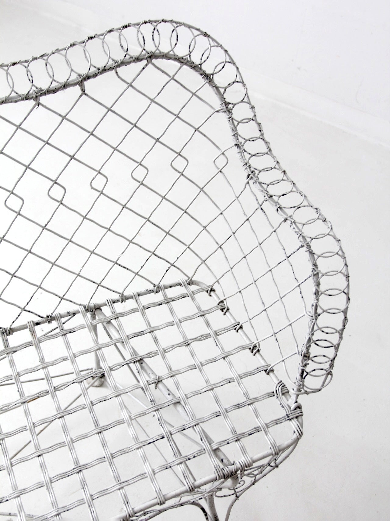 antique Victorian wire garden bench