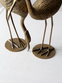 mid century brass heron figurines pair