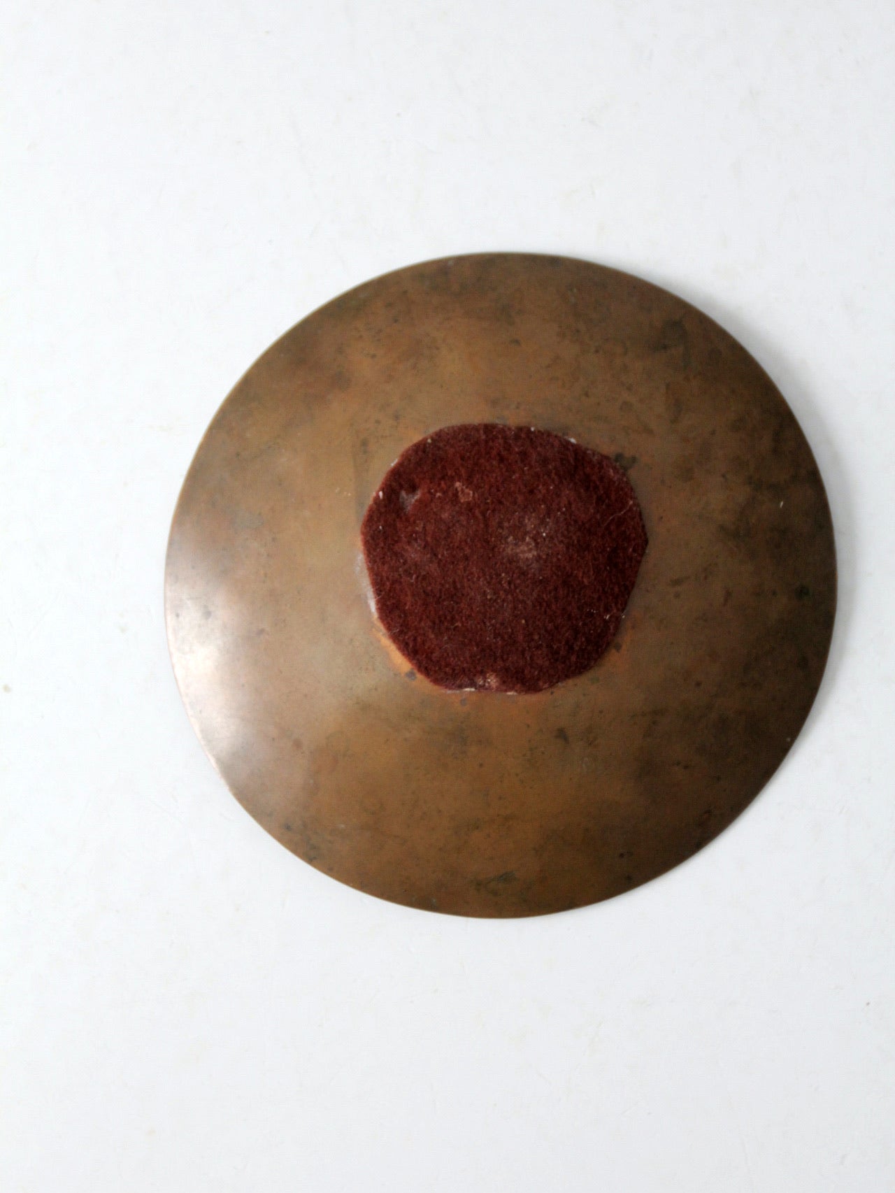 vintage enamel plated copper dish