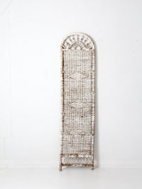 antique white wicker wall panel