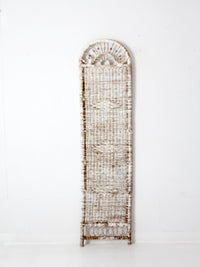antique white wicker wall panel