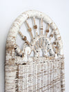 antique white wicker wall panel