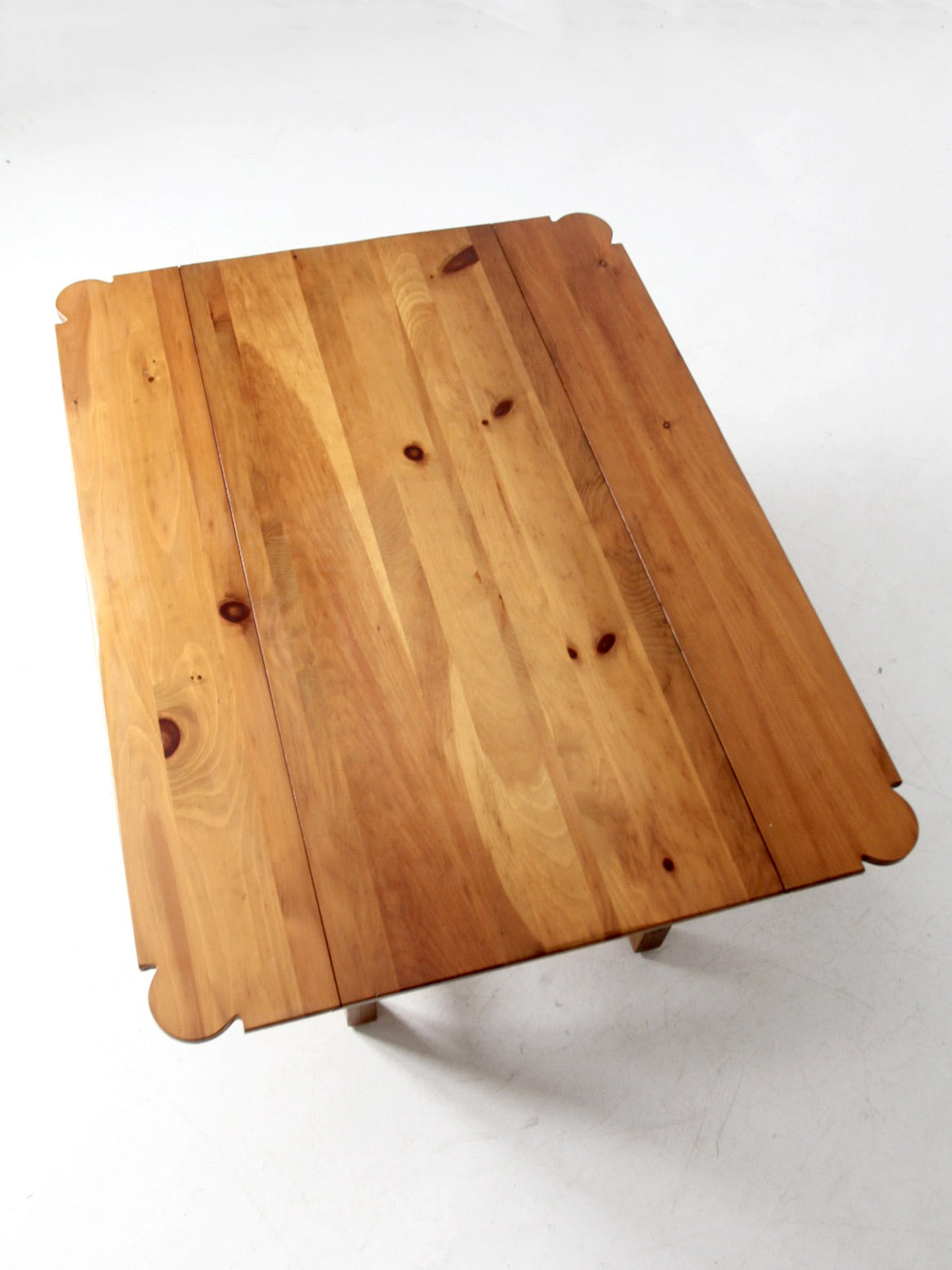 vintage pine drop leaf coffee table