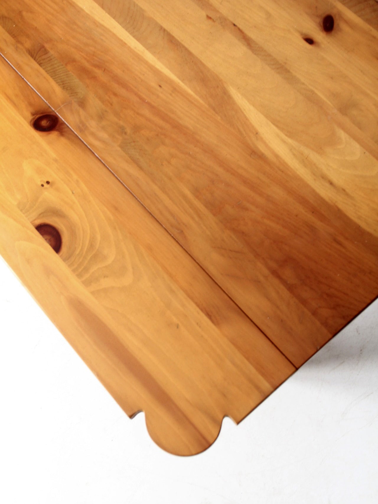 vintage pine drop leaf coffee table