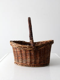 vintage wicker handle basket