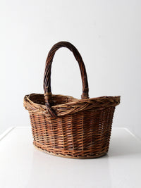 vintage wicker handle basket
