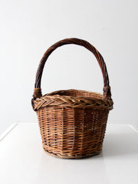 vintage wicker handle basket