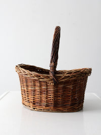 vintage wicker handle basket