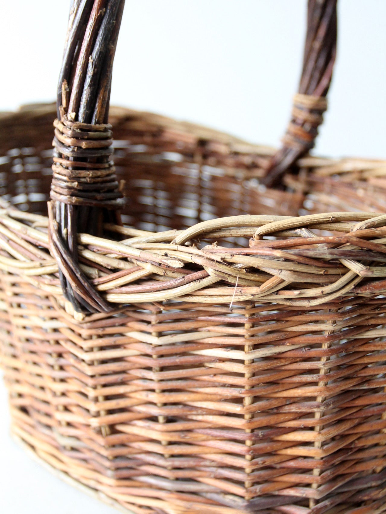 vintage wicker handle basket