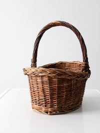 vintage wicker handle basket