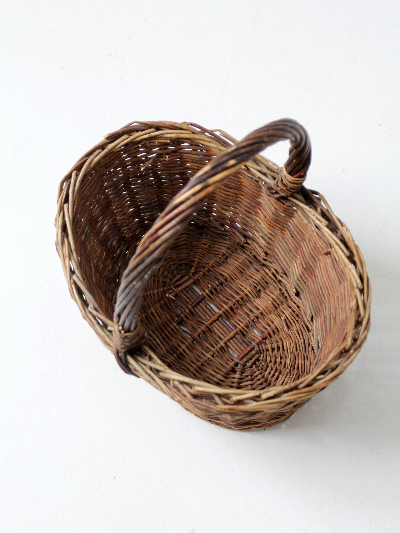 vintage wicker handle basket