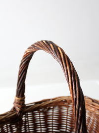 vintage wicker handle basket