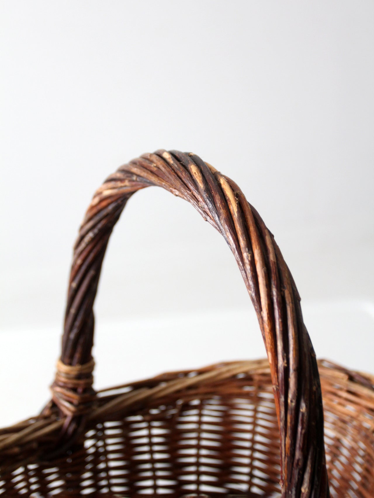 vintage wicker handle basket