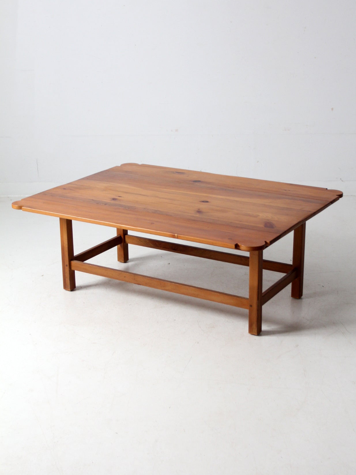 vintage pine drop leaf coffee table