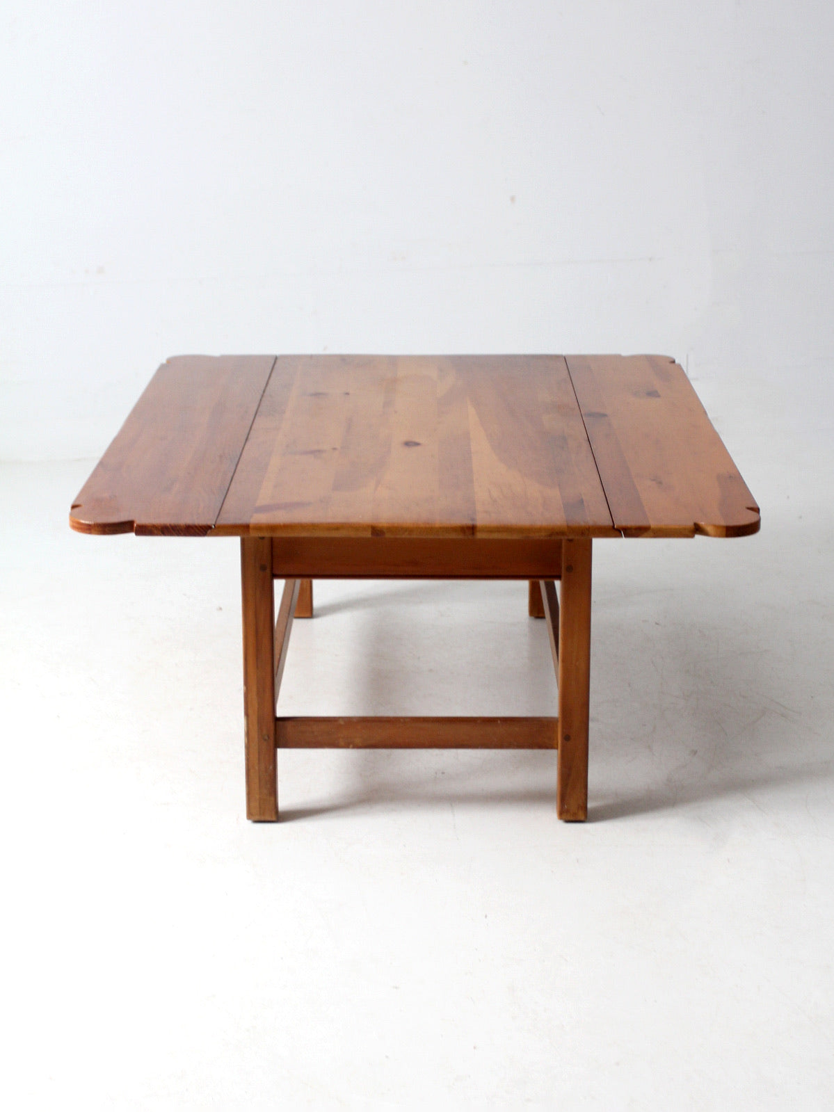 vintage pine drop leaf coffee table