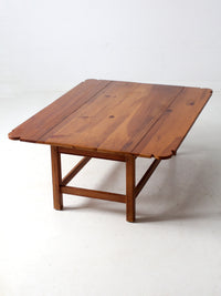vintage pine drop leaf coffee table