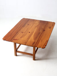 vintage pine drop leaf coffee table