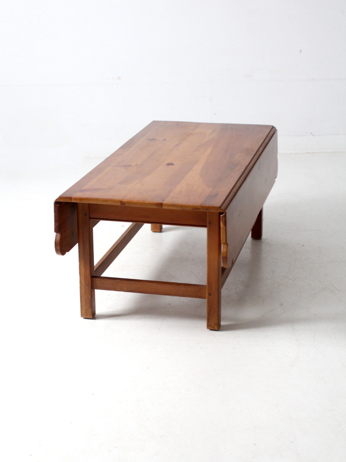 vintage pine drop leaf coffee table