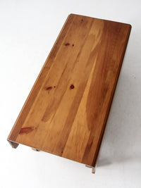 vintage pine drop leaf coffee table