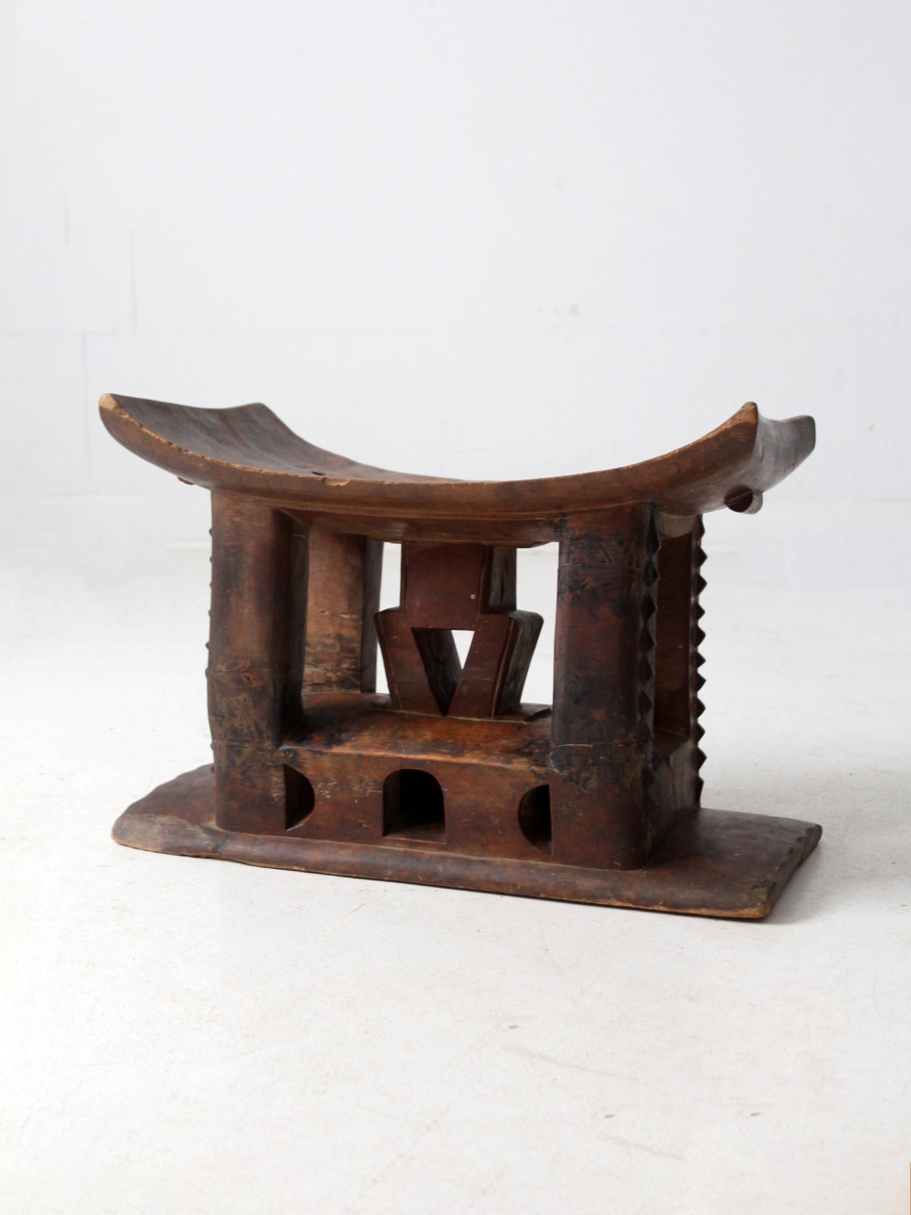 antique Ashanti hand-carved stool