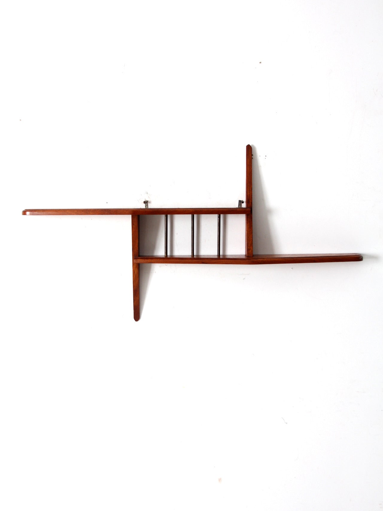 mid century asymmetrical wall shelf