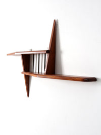 mid century asymmetrical wall shelf