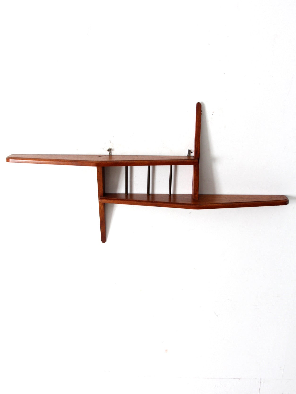 mid century asymmetrical wall shelf