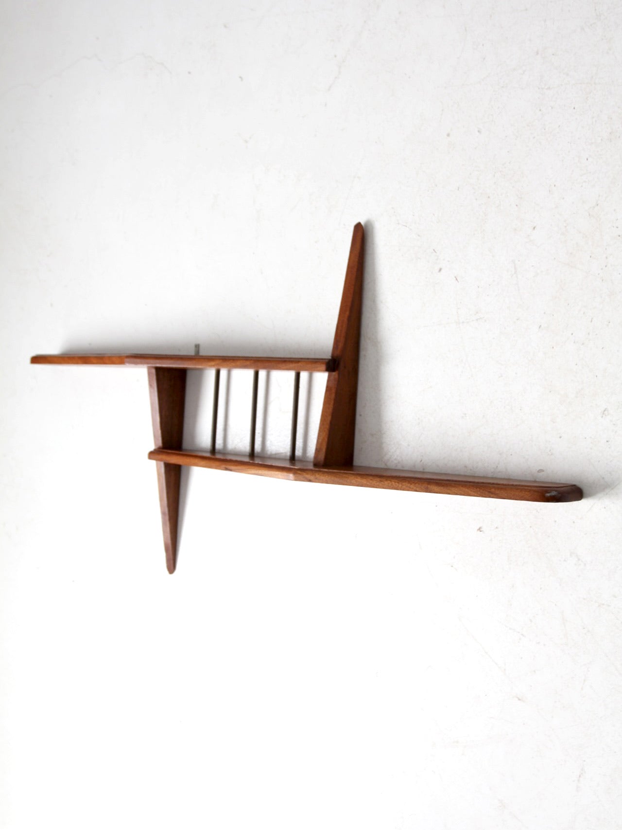 mid century asymmetrical wall shelf
